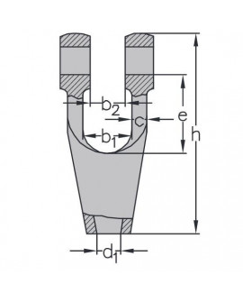 Klinová lanová svorka-zámok DIN 83313 typ B (bez skrutky)